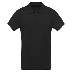 Men's organic piqué short-sleeved polo shirt
