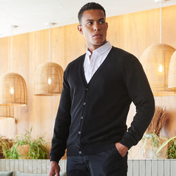 V-button cardigan