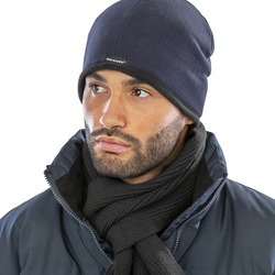 Reversible microfleece bob hat