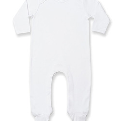 Contrast long sleeve sleepsuit