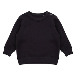 Crew neck sweatshirt with shoulder poppers