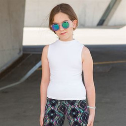 Kids high neck crop vest