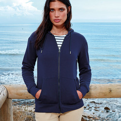 Women's zip-through organic hoodie