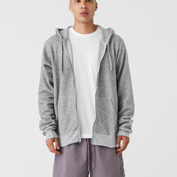 Unisex sueded fleece full-zip hoodie