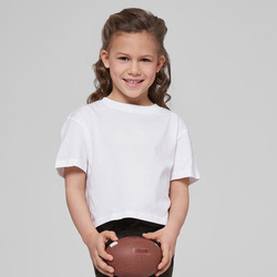 Girls cropped Jersey tee Curtain Upp