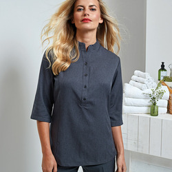 Verbena 'linen look' button-up beauty tunic