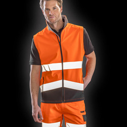 Printable safety softshell gilet