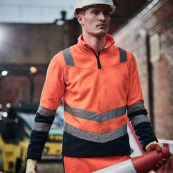 Pro hi-vis half zip fleece top